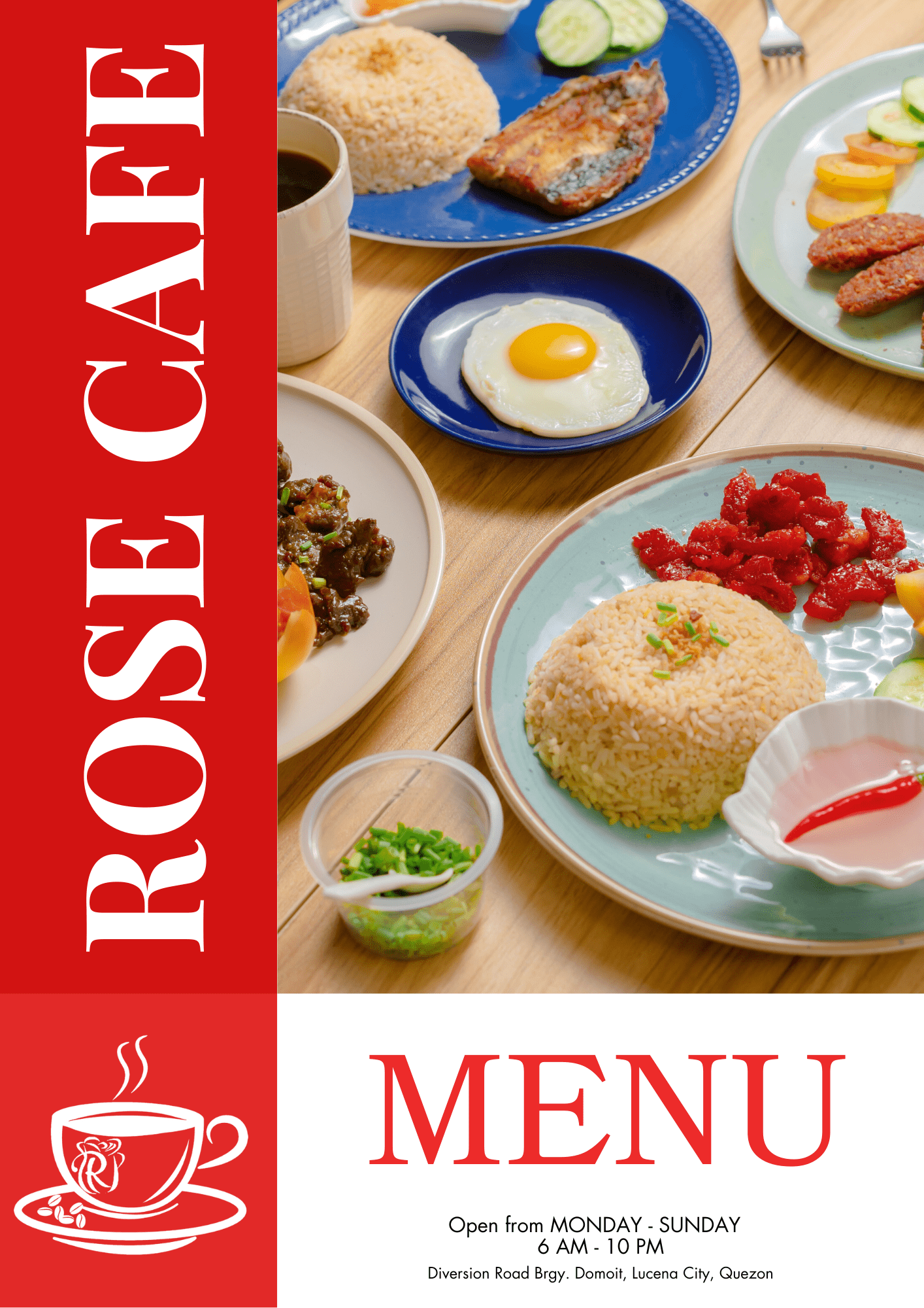 Rose Cafe Menu